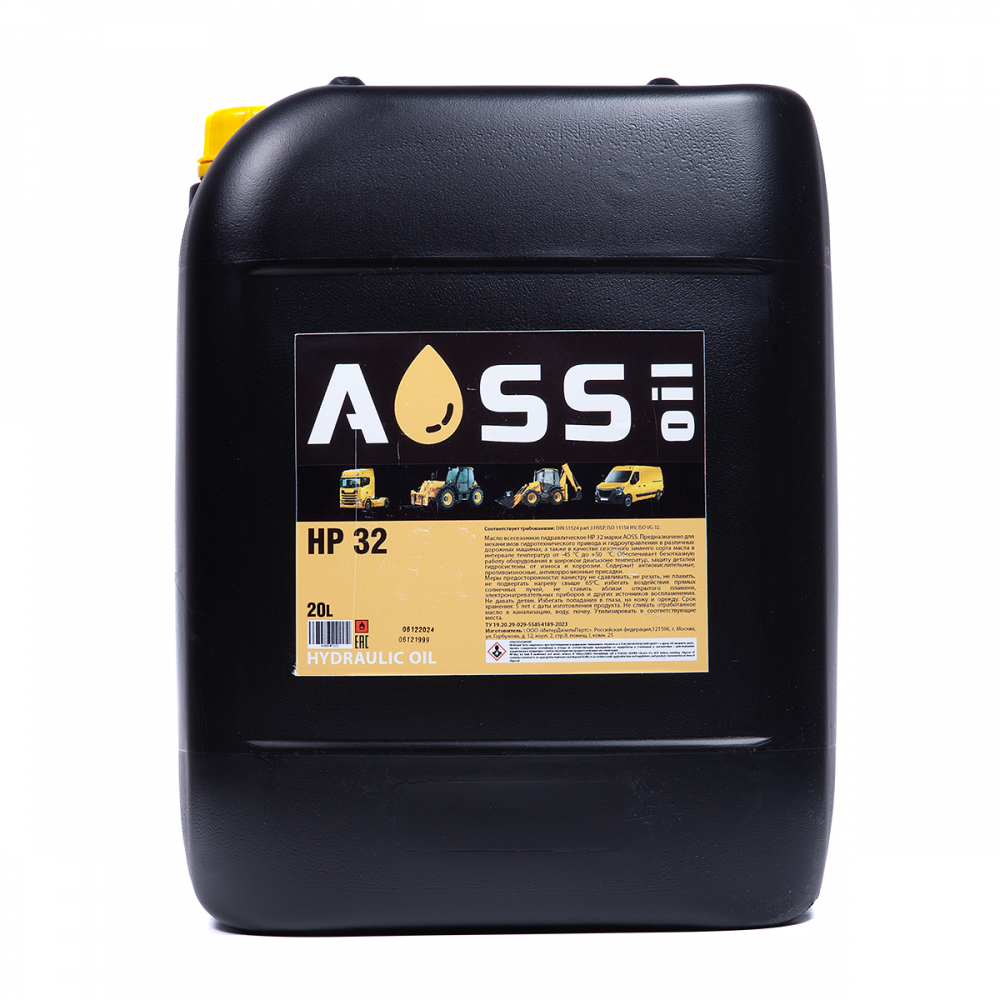Масло гидравлическое HP 32 (HVLP) 20 л AOSS 4002/1025