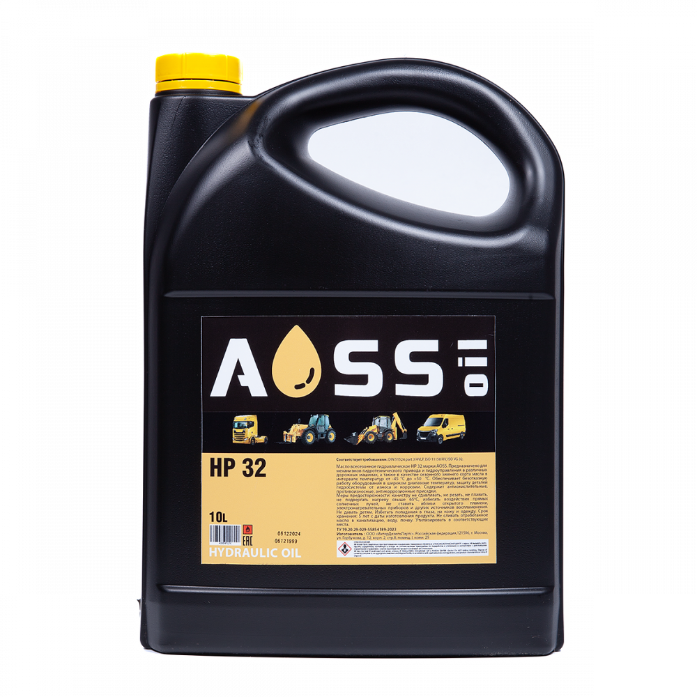 Масло гидравлическое HP 32 (HVLP) 10 л AOSS 4002/1025